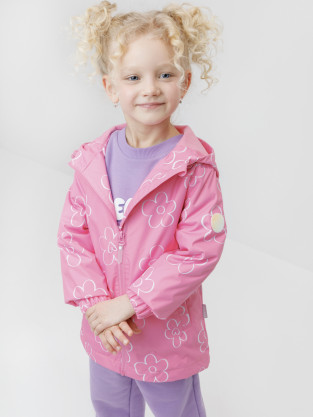 Куртка для девочки, артикул: ВК 32144/н/10 Ал, цвет: розовый