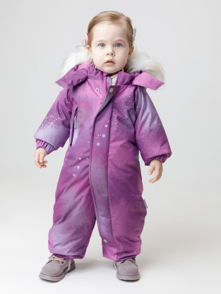 Комбинезоны утепленные для девочки, артикул: ВК 60116/н/16 Ал, цвет: фиолетовый