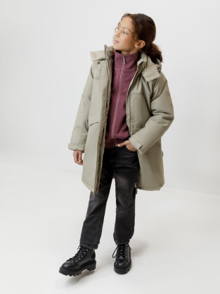 Куртка для девочки, артикул: ВК 38118/2 ГР, цвет: хаки