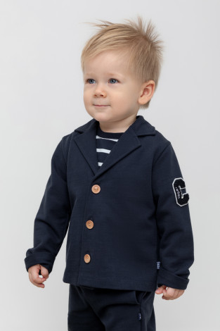 Жакет для мальчика, артикул: КР 302021, цвет: темно-синий