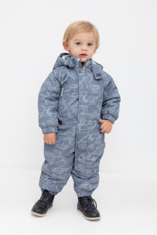 Комбинезоны утепленные для мальчика, артикул: ВК 60085/н/38 Ал, цвет: темно-серый