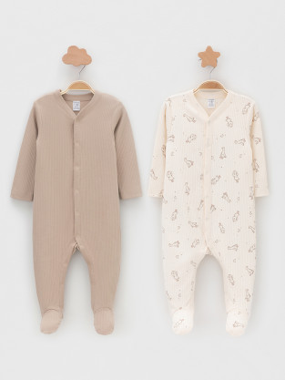Комбинезон для новорожденных, артикул: К 6523-2уп, цвет: сахар