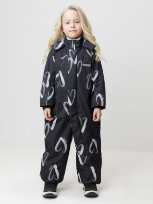 Комбинезоны утепленные для девочки, артикул: ВК 60069/н/7 УЗГ, цвет: черный3