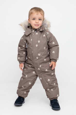 Комбинезоны утепленные для мальчика, артикул: ВК 60116/н/11 ГР, цвет: коричневый