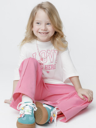 Брюки для девочки, артикул: КР 400901, цвет: розовый