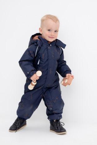 Комбинезоны утепленные для мальчика, артикул: ВК 60032/н/38 Ал, цвет: темно-синий