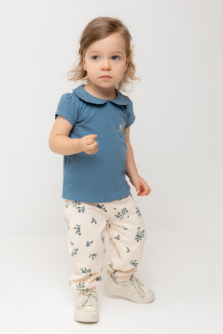 Брюки для девочки, артикул: КР 400816, цвет: светло-бежевый