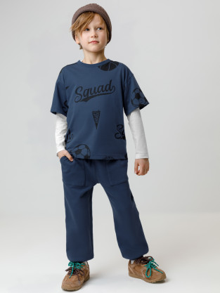 Брюки для мальчика, артикул: КР 400836, цвет: синий