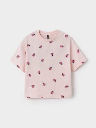Футболка для девочки, артикул: КР 302962, цвет: светло-розовый
