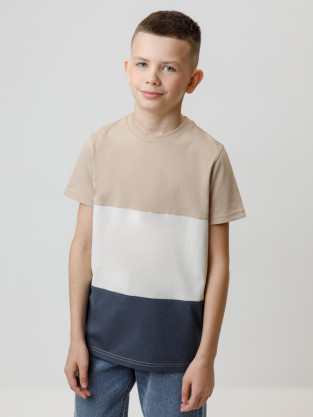 Футболка для мальчика, артикул: КР 302171, цвет: бежевый