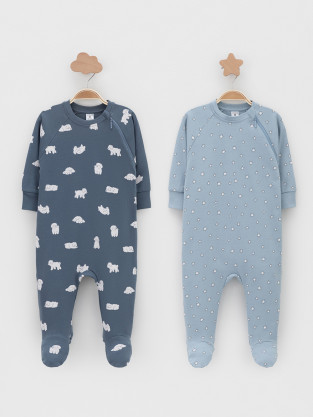Комбинезон для новорожденных, артикул: К 6444-2уп, цвет: синий