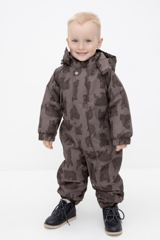 Комбинезоны утепленные для мальчика, артикул: ВК 60032/н/35 Ал, цвет: коричневый
