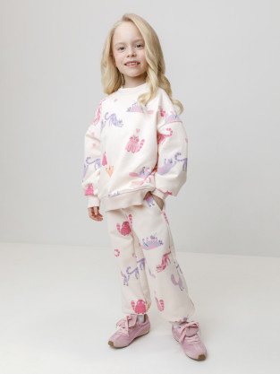 Брюки для девочки, артикул: КР 400902, цвет: сахар