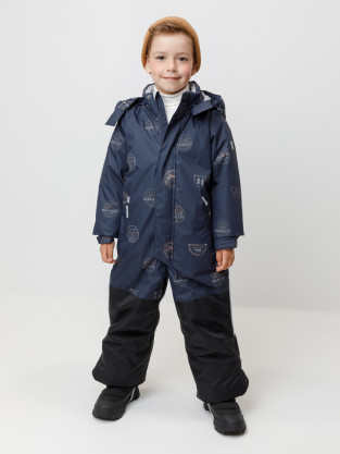 Комбинезоны утепленные для мальчика, артикул: ВК 60127/н/6 УЗГ, цвет: темно-синий
