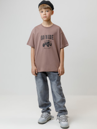 Футболка для мальчика, артикул: КР 302917, цвет: коричневый