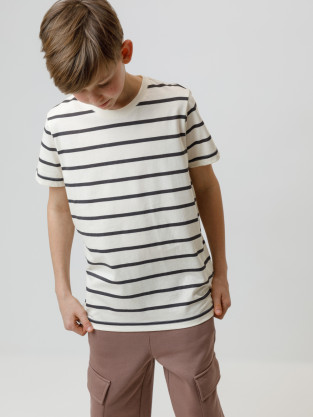 Футболка для мальчика, артикул: КР 302839, цвет: сахар