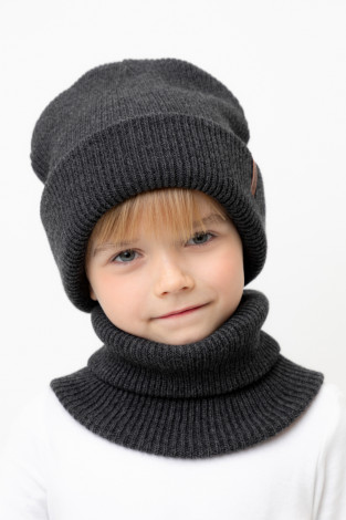 Комплект вязаный для мальчика, артикул: КВ 22016/ш, цвет: серый