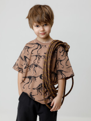 Футболка для мальчика, артикул: КР 302852, цвет: кофейный