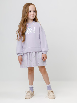 Платье для девочки, артикул: КР 5957, цвет: фиолетовый