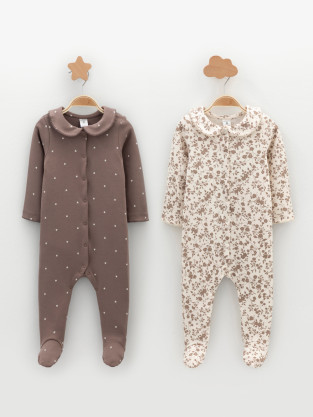 Комбинезон для новорожденных, артикул: К 6538-2уп, цвет: коричневый