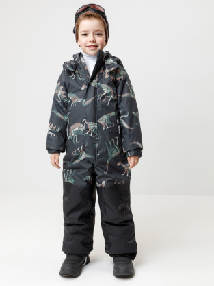 Комбинезоны утепленные для мальчика, артикул: ВК 60127/н/7 УЗГ, цвет: темно-серый