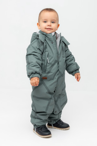 Комбинезоны утепленные для мальчика, артикул: ВК 60032/н/51 Ал, цвет: зеленый