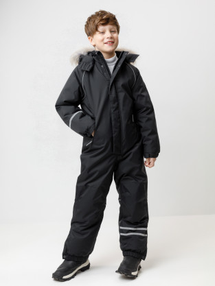 Комбинезоны утепленные для мальчика, артикул: ВК 60102/12 ГР (128-158), цвет: темно-серый
