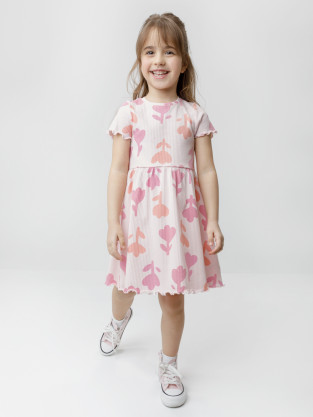 Платье для девочки, артикул: КР 5954, цвет: светло-розовый