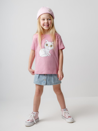 Футболка для девочки, артикул: КР 301862, цвет: розовый