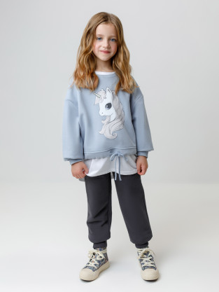 Брюки для девочки, артикул: КР 400886, цвет: коричневый