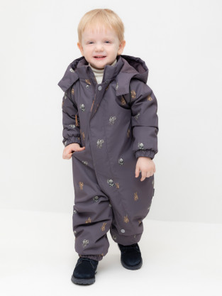 Комбинезоны утепленные для мальчика, артикул: ВК 60085/н/63 УЗГ, цвет: темно-серый