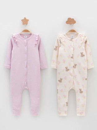 Комбинезон для новорожденных, артикул: К 6534-2уп, цвет: светло-розовый