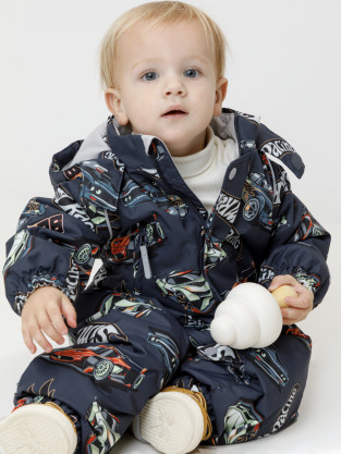 Комбинезоны утепленные для мальчика, артикул: ВК 60085/н/78 Ал, цвет: темно-серый