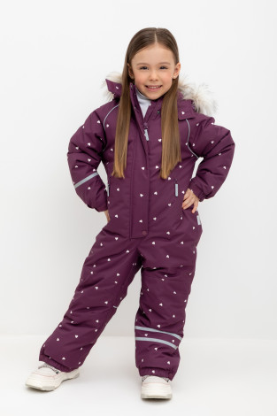 Комбинезоны утепленные для девочки, артикул: ВК 60121/н/1 ГР, цвет: бордовый