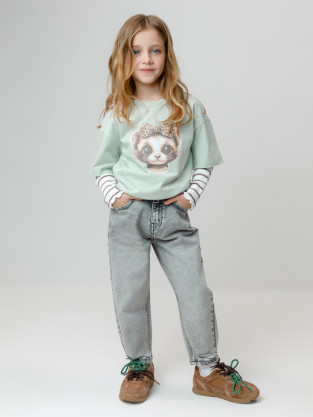 Футболка для девочки, артикул: КР 302906, цвет: зеленый