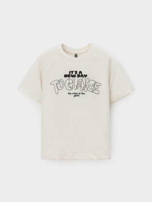 Футболка для мальчика, артикул: КР 303026-1, цвет: сахар