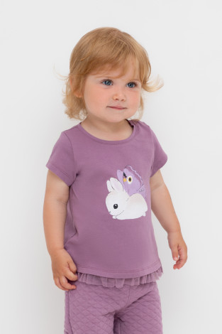 Футболка для девочки, артикул: КР 302321, цвет: бордовый