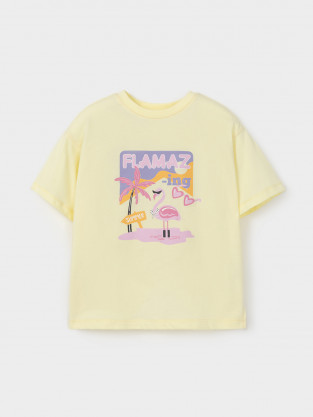 Футболка для девочки, артикул: КР 302938-1, цвет: желтый