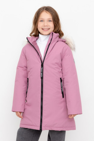 Пальто для девочки, артикул: ВК 38110/1 УЗГ, цвет: фиолетовый