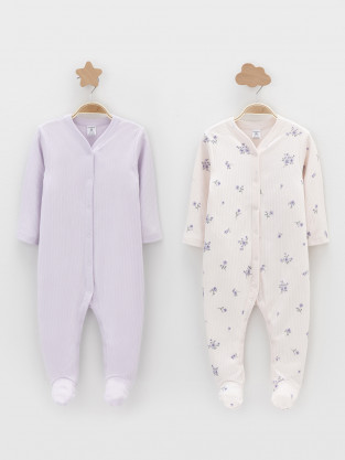 Комбинезон для новорожденных, артикул: К 6523-2уп, цвет: фиолетовый