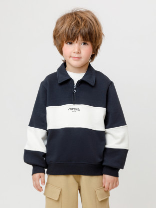 Свитшоты для мальчика, артикул: КР 302983, цвет: темно-синий