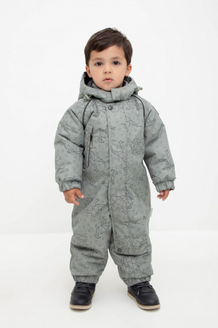 Комбинезоны утепленные для мальчика, артикул: ВКП 60041/н/15 Ал, цвет: зеленый