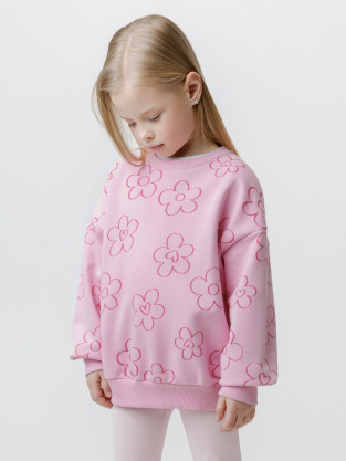 Свитшоты для девочки, артикул: КР 303014, цвет: розовый