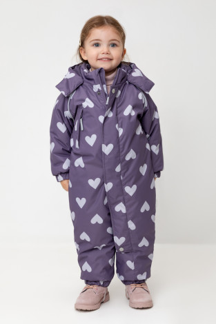 Комбинезоны утепленные для девочки, артикул: ВК 60113/н/3 УЗГ, цвет: фиолетовый