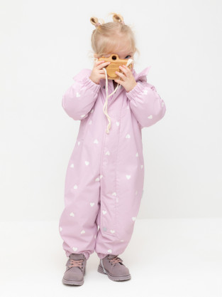 Комбинезоны утепленные для девочки, артикул: ВК 60085/н/47 Ал, цвет: розовый