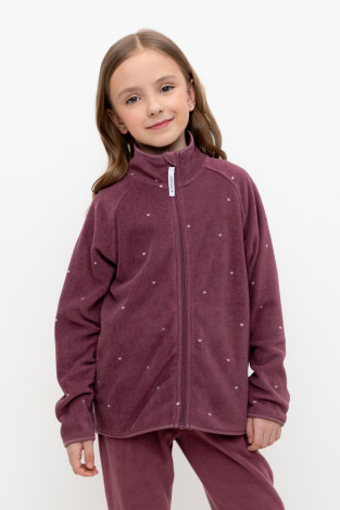 Куртка для девочки, артикул: ФЛ 34011/н/55 ГР, цвет: фиолетовый