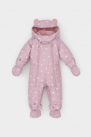 Комбинезоны утепленные для девочки, артикул: ВК 60094/н/5 УЗГ, цвет: светло-розовый