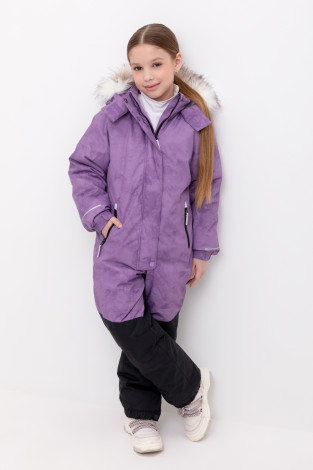 Комбинезоны утепленные для девочки, артикул: ВК 60120/н/6 ГР, цвет: фиолетовый