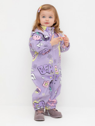 Комбинезоны утепленные для девочки, артикул: ВК 60088/н/16 Ал, цвет: фиолетовый