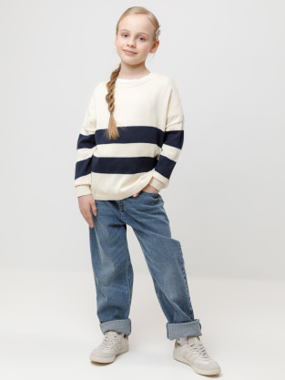 Джемпер для девочки, артикул: КВ 30129, цвет: бежевый